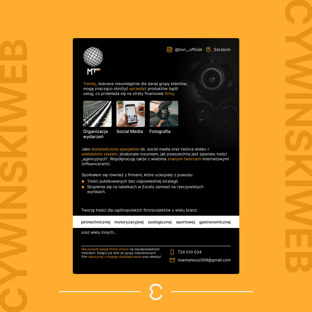 MTMedia, Werbeflyer für das Studio